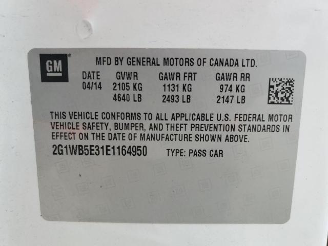 Photo 11 VIN: 2G1WB5E31E1164950 - CHEVROLET IMPALA 