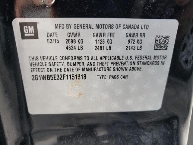 Photo 9 VIN: 2G1WB5E32F1151318 - CHEVROLET IMPALA LIM 