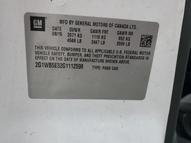 Photo 11 VIN: 2G1WB5E32G1112598 - CHEVROLET IMPALA LIM 