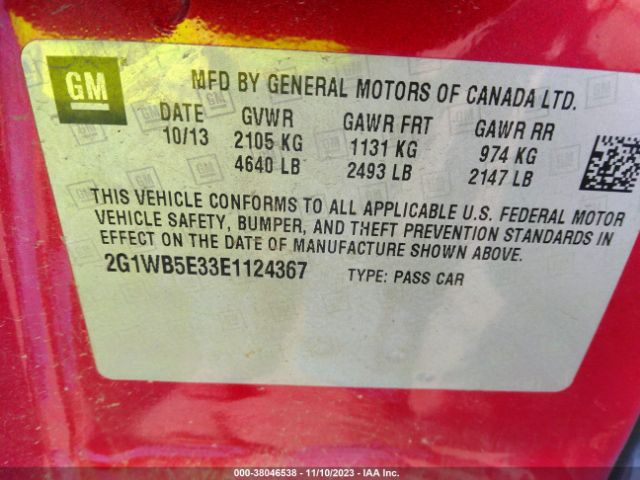 Photo 8 VIN: 2G1WB5E33E1124367 - CHEVROLET IMPALA LIMITED 