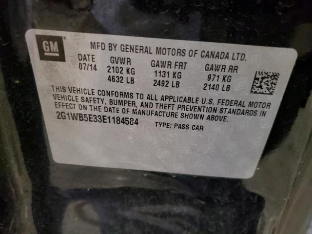 Photo 11 VIN: 2G1WB5E33E1184584 - CHEVROLET IMPALA LIM 