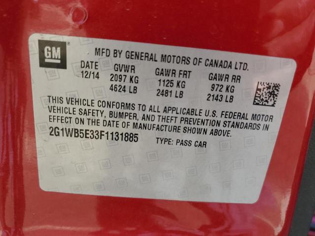 Photo 11 VIN: 2G1WB5E33F1131885 - CHEVROLET IMPALA LIM 