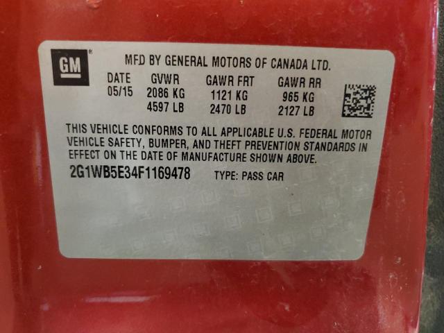 Photo 11 VIN: 2G1WB5E34F1169478 - CHEVROLET IMPALA LIM 