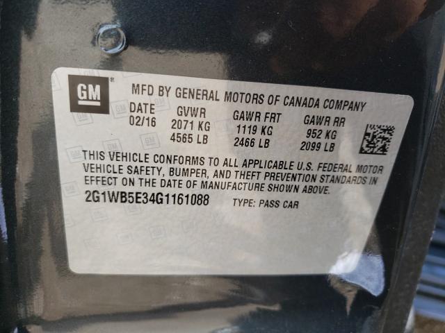 Photo 9 VIN: 2G1WB5E34G1161088 - CHEVROLET IMPALA LIM 