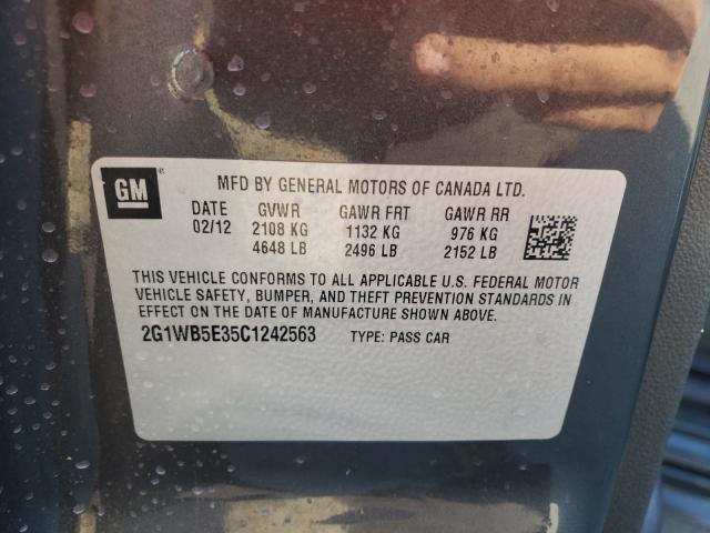 Photo 9 VIN: 2G1WB5E35C1242563 - CHEVROLET IMPALA LT 