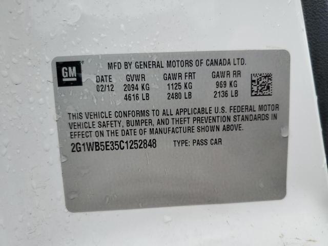 Photo 11 VIN: 2G1WB5E35C1252848 - CHEVROLET IMPALA LT 