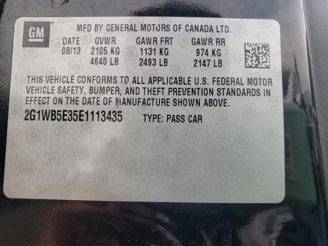 Photo 9 VIN: 2G1WB5E35E1113435 - CHEVROLET IMPALA LIM 