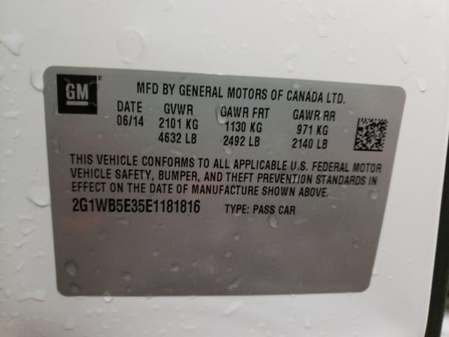 Photo 9 VIN: 2G1WB5E35E1181816 - CHEVROLET IMPALA LIM 