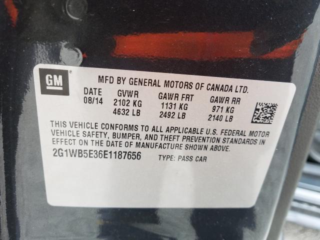 Photo 9 VIN: 2G1WB5E36E1187656 - CHEVROLET IMPALA LIM 