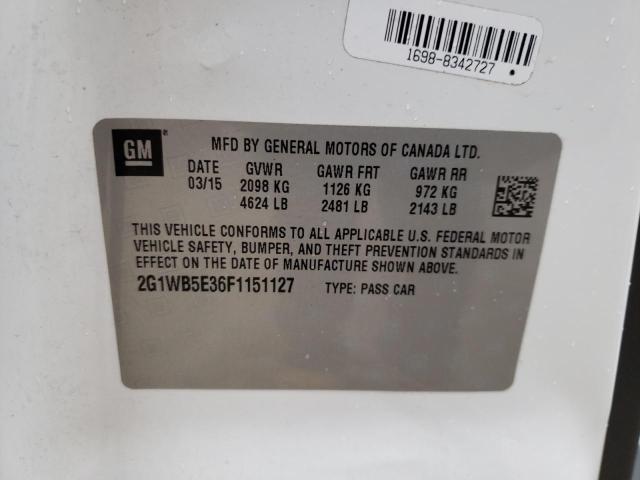 Photo 11 VIN: 2G1WB5E36F1151127 - CHEVROLET IMPALA LIM 