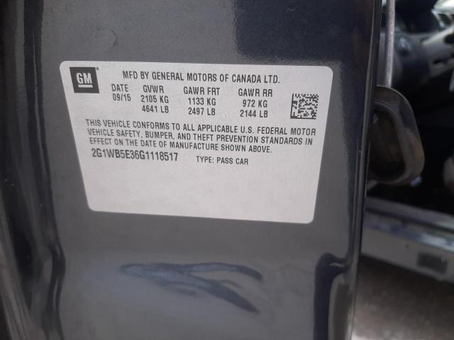 Photo 9 VIN: 2G1WB5E36G1118517 - CHEVROLET IMPALA LIM 