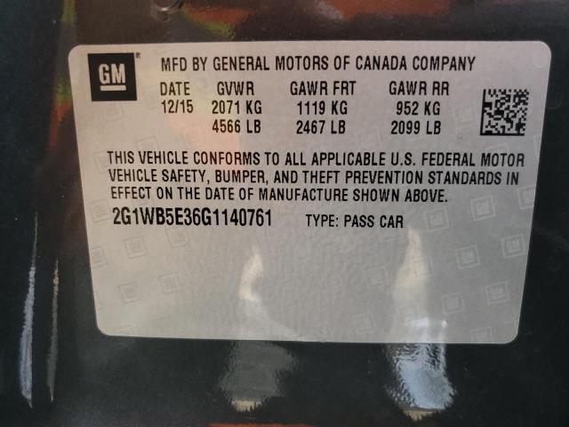 Photo 12 VIN: 2G1WB5E36G1140761 - CHEVROLET IMPALA LIM 