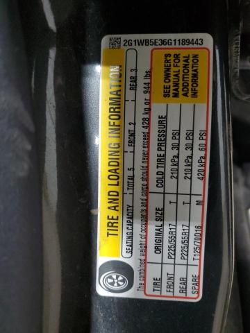 Photo 11 VIN: 2G1WB5E36G1189443 - CHEVROLET IMPALA LIM 