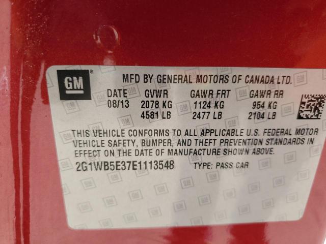 Photo 11 VIN: 2G1WB5E37E1113548 - CHEVROLET IMPALA 