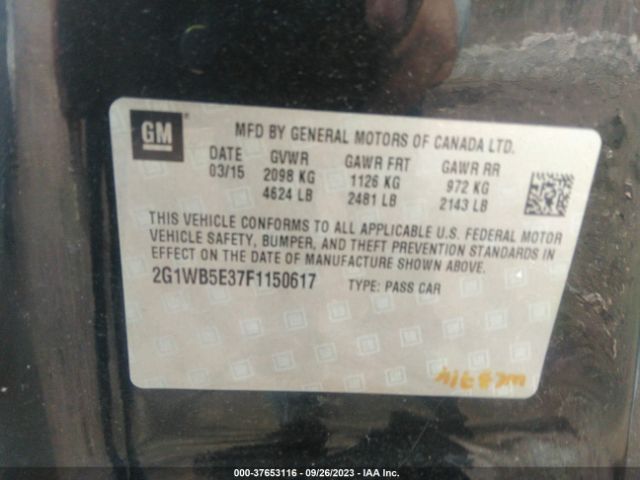 Photo 8 VIN: 2G1WB5E37F1150617 - CHEVROLET IMPALA LIMITED 