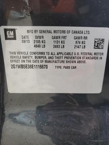 Photo 11 VIN: 2G1WB5E38E1116670 - CHEVROLET IMPALA LIM 