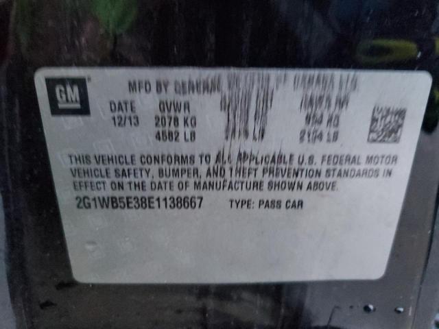 Photo 11 VIN: 2G1WB5E38E1138667 - CHEVROLET IMPALA 