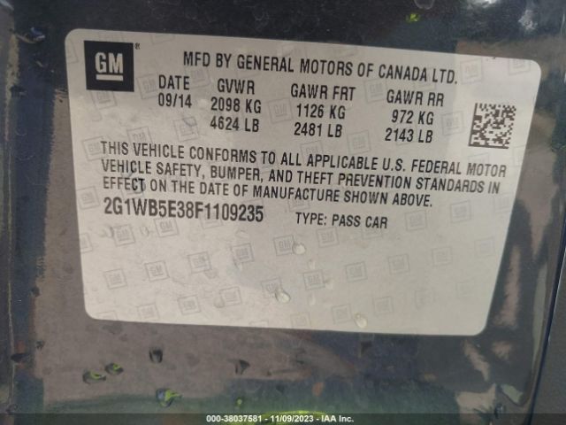 Photo 8 VIN: 2G1WB5E38F1109235 - CHEVROLET IMPALA LIMITED 