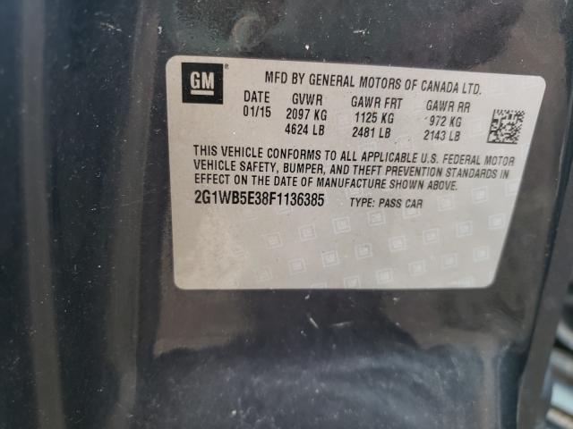 Photo 9 VIN: 2G1WB5E38F1136385 - CHEVROLET IMPALA LIM 