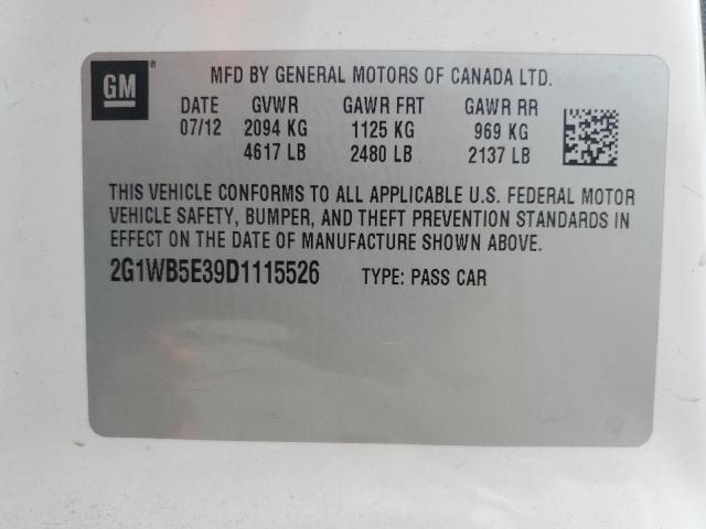 Photo 11 VIN: 2G1WB5E39D1115526 - CHEVROLET IMPALA LT 