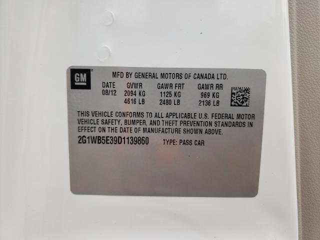 Photo 9 VIN: 2G1WB5E39D1139860 - CHEVROLET IMPALA LT 