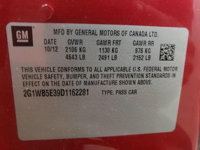 Photo 9 VIN: 2G1WB5E39D1162281 - CHEVROLET IMPALA LT 