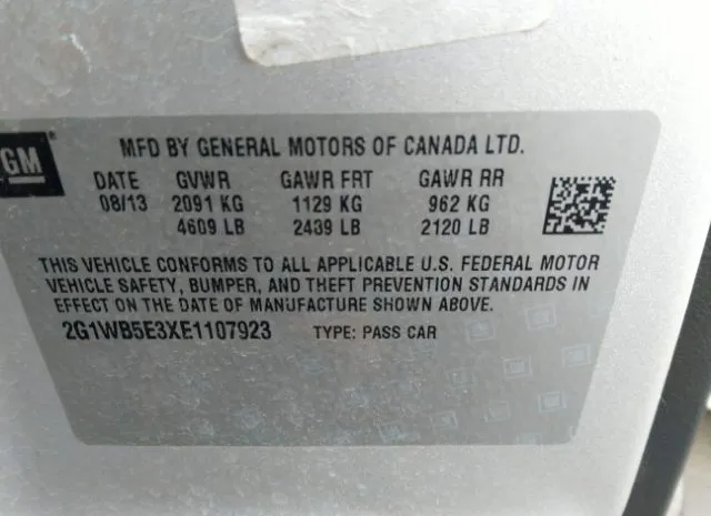 Photo 8 VIN: 2G1WB5E3XE1107923 - CHEVROLET IMPALA LIMITED 