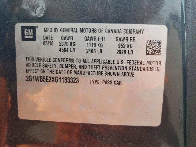 Photo 12 VIN: 2G1WB5E3XG1183323 - CHEVROLET IMPALA LIM 