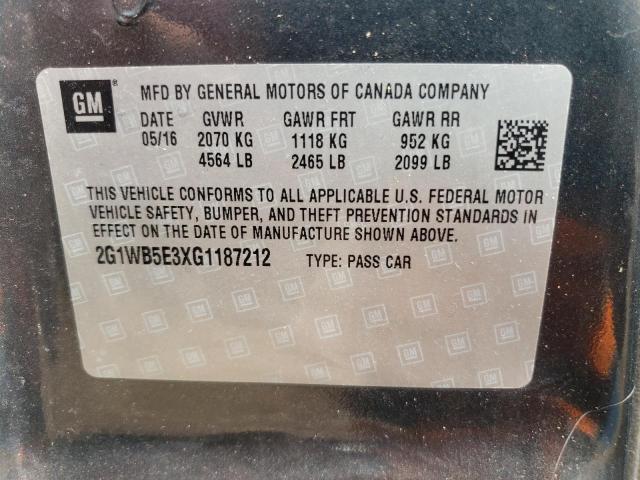 Photo 12 VIN: 2G1WB5E3XG1187212 - CHEVROLET IMPALA LIM 