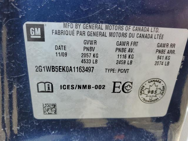 Photo 11 VIN: 2G1WB5EK0A1163497 - CHEVROLET IMPALA 