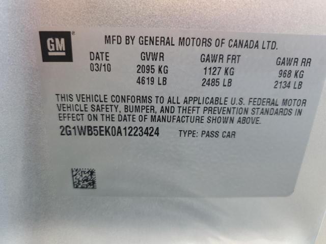 Photo 11 VIN: 2G1WB5EK0A1223424 - CHEVROLET IMPALA LT 