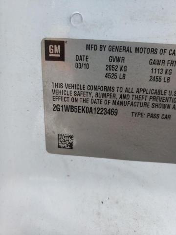 Photo 9 VIN: 2G1WB5EK0A1223469 - CHEVROLET IMPALA LT 