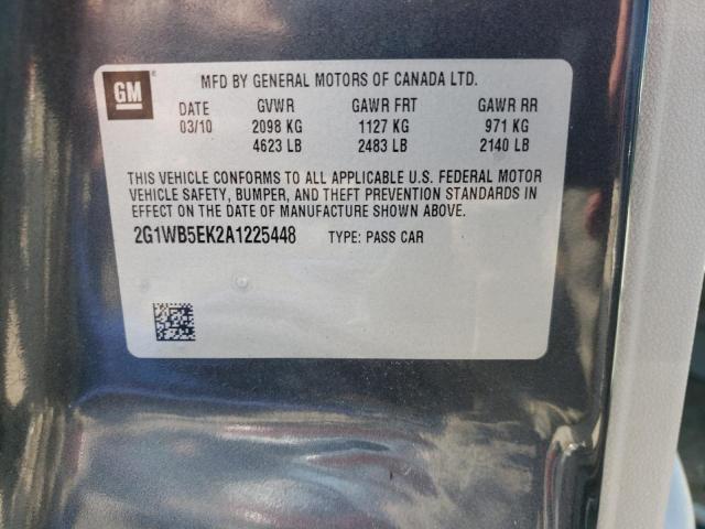 Photo 11 VIN: 2G1WB5EK2A1225448 - CHEVROLET IMPALA LT 