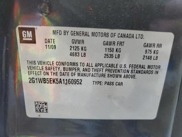 Photo 11 VIN: 2G1WB5EK5A1160952 - CHEVROLET IMPALA LT 