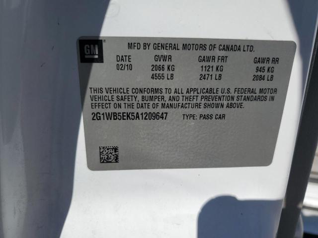 Photo 11 VIN: 2G1WB5EK5A1209647 - CHEVROLET IMPALA LT 