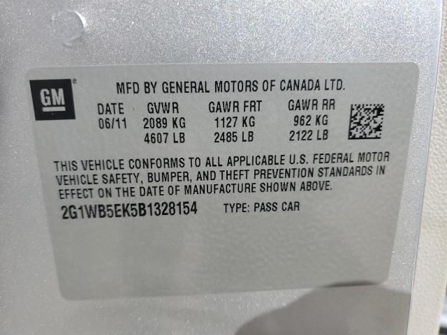 Photo 11 VIN: 2G1WB5EK5B1328154 - CHEVROLET IMPALA LT 