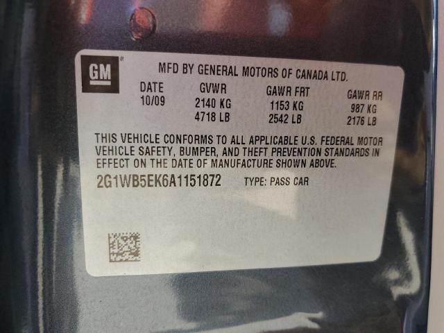 Photo 9 VIN: 2G1WB5EK6A1151872 - CHEVROLET IMPALA LT 