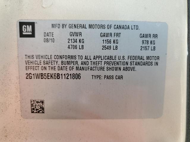 Photo 12 VIN: 2G1WB5EK6B1121806 - CHEVROLET IMPALA LT 