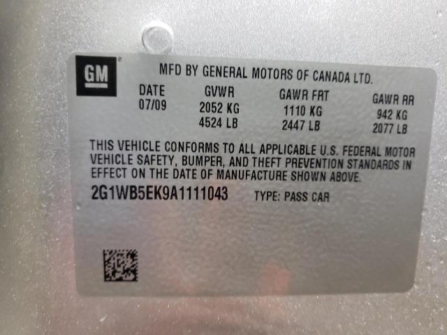 Photo 11 VIN: 2G1WB5EK9A1111043 - CHEVROLET IMPALA LT 