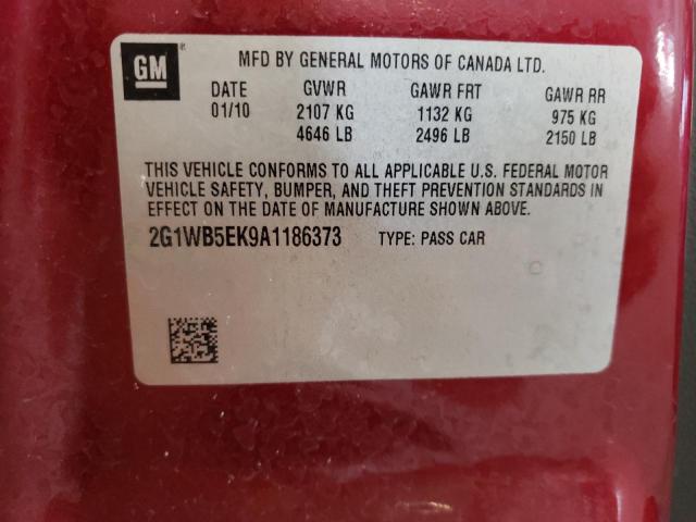 Photo 11 VIN: 2G1WB5EK9A1186373 - CHEVROLET IMPALA 