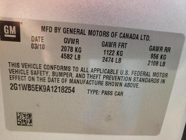 Photo 9 VIN: 2G1WB5EK9A1218254 - CHEVROLET IMPALA LT 