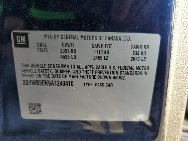 Photo 11 VIN: 2G1WB5EK9A1249410 - CHEVROLET IMPALA LT 