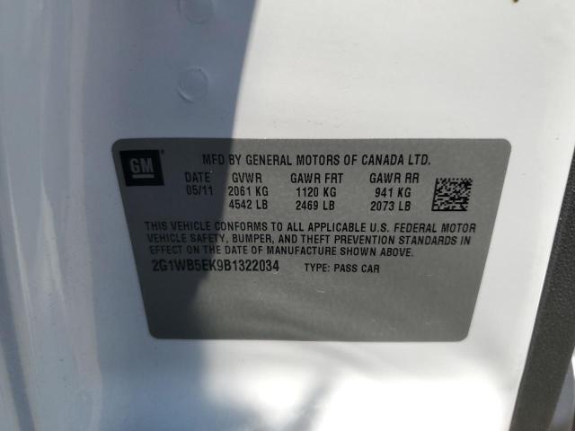 Photo 11 VIN: 2G1WB5EK9B1322034 - CHEVROLET IMPALA LT 