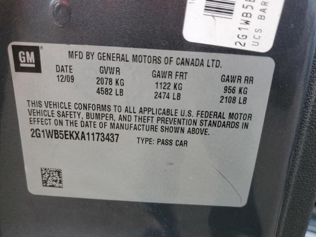 Photo 11 VIN: 2G1WB5EKXA1173437 - CHEVROLET IMPALA LT 