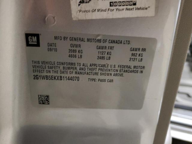 Photo 11 VIN: 2G1WB5EKXB1144070 - CHEVROLET IMPALA LT 