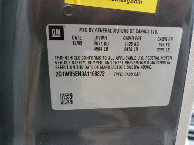 Photo 11 VIN: 2G1WB5EN0A1168872 - CHEVROLET IMPALA LT 