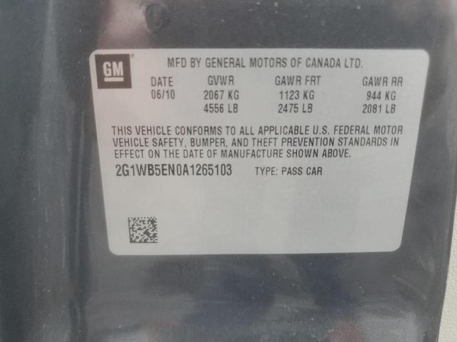 Photo 11 VIN: 2G1WB5EN0A1265103 - CHEVROLET IMPALA LT 