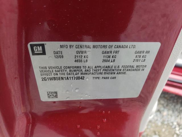 Photo 11 VIN: 2G1WB5EN1A1170842 - CHEVROLET IMPALA 