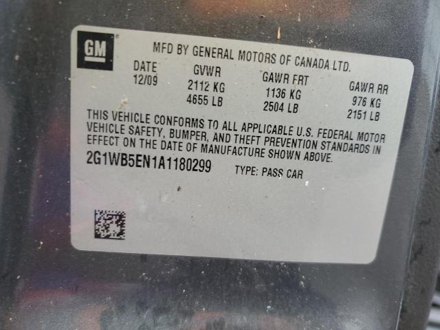 Photo 11 VIN: 2G1WB5EN1A1180299 - CHEVROLET IMPALA 