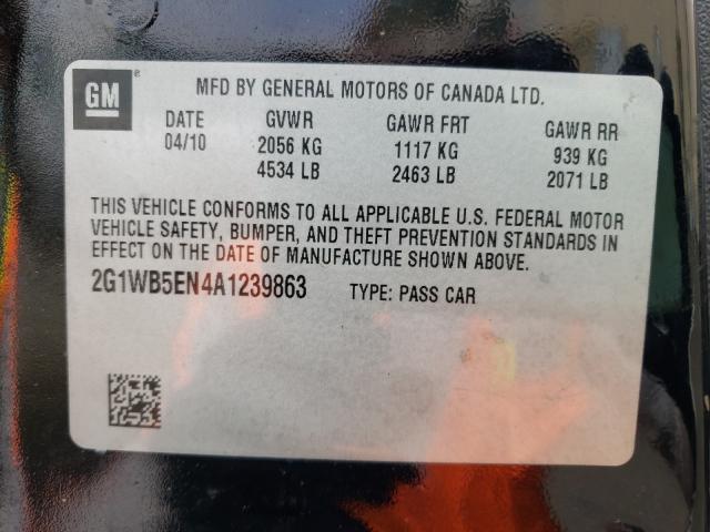 Photo 9 VIN: 2G1WB5EN4A1239863 - CHEVROLET IMPALA LT 